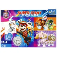 Tlapka Patrola: Super film - Obří dvoustranné puzzle k vybarvení, 15 kusů - Trefl