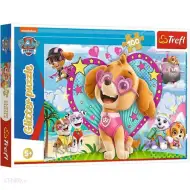 Tlapková patrola: Zářící Skye 100 dílků třpytivé puzzle - Trefl