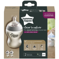 Tommee Tippee: Closer To Nature ANTI-COLIC kojenecká láhev 260 ml, sada 2 ks (0 m+)