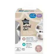 Tommee Tippee: Closer To Nature průhledná kojenecká láhev 150 ml (0 měsíců+)