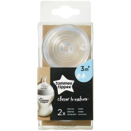 Tommee Tippee: Closer to Nature savičky na láhev, střední průtok, 2 ks (od 3 měs.)