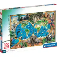Úžasný svět zvířat 300 dílků Super puzzle - Clementoni