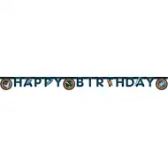 Vesmírné dobrodružství narozeninový banner s nápisem „Happy Birthday“