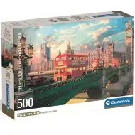 Westminsterský most při západu slunce 500dílné HQC kompaktní puzzle - Clementoni