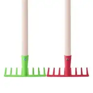 Zahradní hrábě s 75cm dřevěnou rukojetí, různé barvy, 1ks - Woodyland