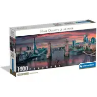 Západ slunce na Temži HQC 1000 dílků panoramatické puzzle s plakátem - Clementoni