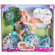 Steffi Love: Cyklistka Steffi s dětským vozíkem za kolo - Simba Toys