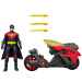 Akční figurka DC Robin s motocyklem a vystřelovacími raketami – Mattel