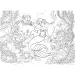 Ariel malá mořská víla 2 v 1 108dílné puzzle a omalovánky 50x35 cm - Lisciani