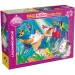 Ariel malá mořská víla 2 v 1 108dílné puzzle a omalovánky 70x50 cm - Lisciani