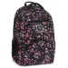 Ars Una: Pearl Blossom Black květinový ergonomický školní batoh, 33x45x24cm