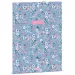 Ars Una: Pearl Blossom Blue květinová gumičková složka A/4