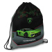Ars Una: Zelený vak na tělocvik s motivem Lamborghini, sportovní vak 32x42 cm