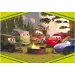 Auta 2 v 1 60dílné Eco puzzle a omalovánky 70x50 cm - Lisciani