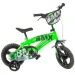 BMX 12” dětské kolo s postranními kolečky v zeleno-černé barvě – kolo Dino Bikes