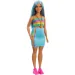 Barbie: Fashionista panenka ve barevných pruhovaných šatech - Mattel