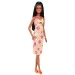 Barbie: Fashionista stylová panenka v kostkovaných, květinových šatech - Mattel