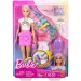 Barbie: Zářivé duhové vlasy panenka s doplňky – Mattel