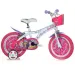 Barbie růžovo-bílé dětské kolo ve velikosti 12 - Dino Bikes jízdní kolo