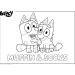 Bluey a přátelé 2 v 1 24dílné maxi podlahové puzzle a omalovánky 35x25cm – Lisciani