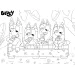 Bluey na dovolené 2 v 1 24dílné Eco maxi puzzle a omalovánky 70x50 cm – Lisciani