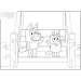 Bluey pejskové na schodech 2 v 1, 48dílné Eco mini puzzle a omalovánky 35x25cm - Lisciani