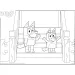 Bluey pejskové na schodech 2 v 1, puzzle a omalovánka, 24 dílků, 35x25 cm – Lisciani
