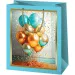 Cardex: Modro-zlatá exkluzivní dárková taška se středními balónky, velikost 18x10x23 cm