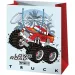 Cardex: Monster Truck auto červeno-bílá středně velká dárková taška 17,8x10x23 cm