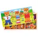 Dřevěné puzzle oblékací medvědí rodina - Woodyland