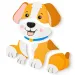 Dřevěné puzzle s 5 díly - pejsek - Woodyland