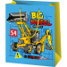 Dárková taška Big Wheel s motivem stavebních strojů, velká, 26x13x33 cm