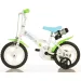 Dětské kolo Bluey 12” s držákem na láhev a pomocnými kolečky v bílo-modro-zelené barvě – kolo Dino Bikes