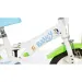 Dětské kolo Bluey 12” s držákem na láhev a pomocnými kolečky v bílo-modro-zelené barvě – kolo Dino Bikes