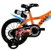 Dětské kolo Hot Wheels 16” s držákem na láhev a postranními kolečky v oranžovo-černé barvě – kolo Dino Bikes