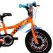 Dětské kolo Hot Wheels 16” s držákem na láhev a postranními kolečky v oranžovo-černé barvě – kolo Dino Bikes