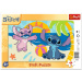 Disney Stitch plážové dobrodružství 15dílné rámové puzzle - Trefl