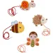 Eichhorn: Zvířecí navlékací dřevěná hračka - Simba Toys