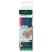 Faber-Castell: Multimark alkoholový fix S 0,4mm sada 4 kusů