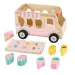Fisher-Price: Dřevěný zmrzlinový vozík s tříděním tvarů - Mattel