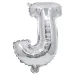 Fóliový balón ve tvaru písmene stříbrné barvy – písmeno J 32 cm