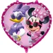 Fóliový balónek ve tvaru srdce s motivem Minnie Mouse, 46 cm