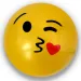 Gumový míč s motivem emoji v různých variantách, 23 cm.