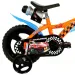 Hot Wheels 12” dětské kolo s držákem na láhev a postranními kolečky v oranžovo-černé barvě – kolo Dino Bikes
