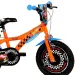 Hot Wheels 14” dětské kolo s držákem na láhev a postranními kolečky v oranžovo-černé barvě – kolo Dino Bikes