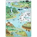 Hrací koberec s motivem zvířecích stanovišť a figurkami zvířat 200x150cm - Melissa &amp; Doug