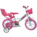 Jednorožec růžovo-bílý dětský bicykl ve velikosti 12 - Dino Bikes kolo