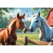 Koně na louce 200dílné puzzle - Trefl
