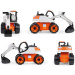 LENA: GIGA TRUCKS obří bagr v oranžové barvě 63 cm