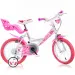 Little Heart růžovo-bílý dětský bicykl ve velikosti 16 - Dino Bikes kolo